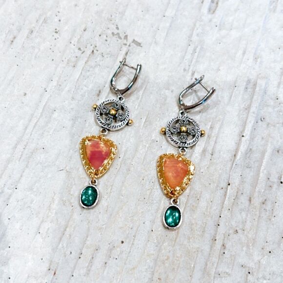 retro dangle earrings A219 - Picture 2 of 3